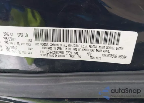 2014 Chrysler Town & Country Touring from USA, damaged, VIN 2C4RC1BG2ER413789